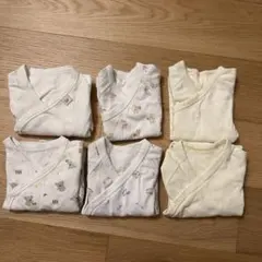 ユニクロ 西松屋 ベビー 新生児肌着 6枚セット