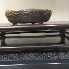 天然木瘤材【唐木玉楠】敷板☆花台 ・飾り台・置物台・木彫り・盆栽台
