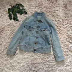 7117✾Lee✾デニムジャケット【S】Gジャン/ロゴボタン/綿100/羽織