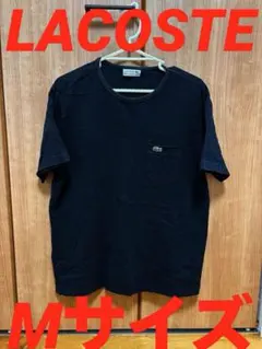⭐️大人気⭐️ラコステ 半袖 Tシャツ 胸ポケット ロゴ クルーネック ブラック