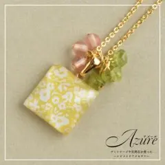 ■Azure■フォークロア　スクエアタイル　ネックレス＜イエロー＞