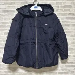 Boo！！！土日発送です様専用　petit mainフリル付きネイビー中綿コート