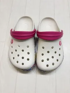 Crocs クロックス サンダル クリーム色ピンク　20cmのサムネイル