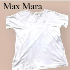 Max Mara LEISURE Vネック Tシャツ リネン95 M ホワイトのサムネイル