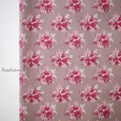 220.お花柄 USAコットン 秋冬 シーチング はぎれ布 生地 赤系