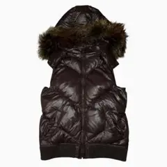 00s archive ファーダウンベスト 平成ギャル チビサイズ グランジ