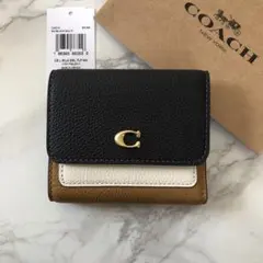 完売品 新品未使用 コーチ COACH 3つ折り財布 ミニ財布 ブラック 黒
