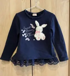 Mezzo Piano☆可愛らしいうさぎのトレーナー ☆110☆メゾピアノ