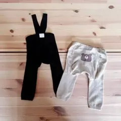 ベビー　スパッツ　レギンス　まとめ売り　くまさん　韓国服　ベージュ　黒　65