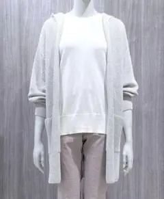 未使用★theory luxe セオリーリュクス★リネン パーカー カーディガンのサムネイル