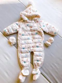 ジャンプスーツ フード付き　ベビーアウター　雪遊び