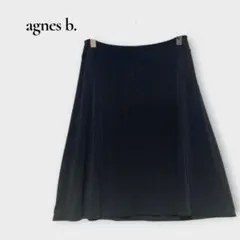 アニエスベー ナイロンスカート インナー ペチコート L相当 黒 ストレッチ