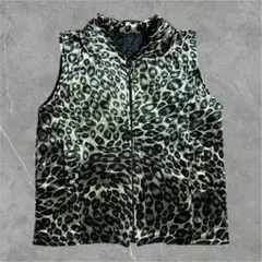 00s 平成ギャル ダウンベストレオパード ベロア お兄系 グランジ y2k