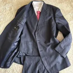 高島屋 ELEFIT スーツセットアップ ネイビー ストライプ L