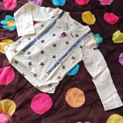 ミキハウス　DOUBLE.B 星柄 長袖カットソー 日本製