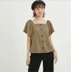 【トップス】GU(ジーユー) 2WAYオフショルダーT(半袖)