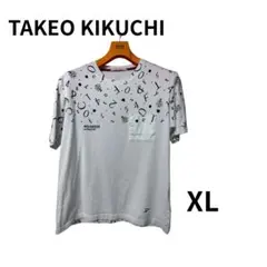 ★人気★TAKEO KIKUCHI 総柄Tシャツ XL ホワイト