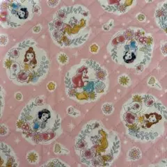ディズニープリンセス キルティング生地 （ピンク）