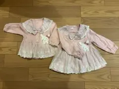 coeur a coeur（クーラクール）ピンクの長袖ワンピース 70 90