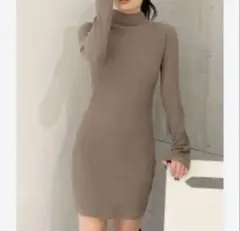 GYDA テレコタートルタイトワンピース