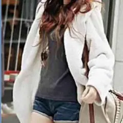 フード付きモコモコジャケット