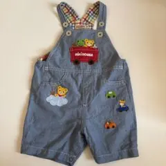 miki HOUSE 刺繍オーバーオール　80