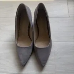 グレー スエード ハイヒール 7cm