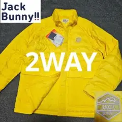 【ジャックバニー】2WAY秋冬人気ロゴマーク 蓄熱 長袖ブルゾンジャケットXL