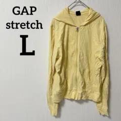GAP stretch イエロー　パーカー　L パステルイエロー　レディース