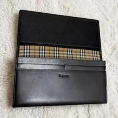未使用品 希少 90s Burberrys 日本製 レザー 長財布 ノバチェックのサムネイル