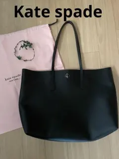 【美品】ケイトスペード　レザー　トートバッグ　A4サイズ　黒