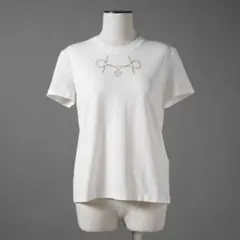 エルメス HERMES Tシャツ 白 カルトゥッシュ モール 36 - メルカリ