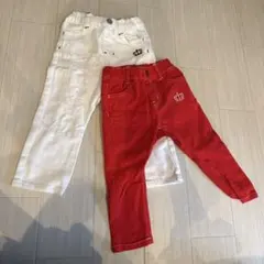 ベビードール　パンツ　白　赤
