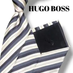 HUGO BOSS ヒューゴボス ネクタイ ストライプ ジャガード グレー