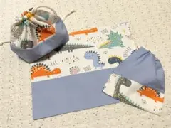 恐竜入園入学３点セットpop恐竜マット(25×35)弁当袋コップ給食セット男の子