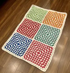 57 /グラニースクエア ブランケット 膝掛け マルチカバー ベッドカバー