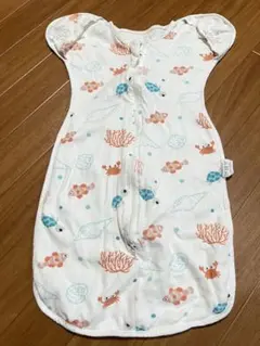 Calidum ベビー　海洋生物柄　スワドル 100％コットン　手出せるタイプ