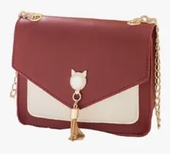 ショルダーバッグ 赤　レディース　コンパクトサイズ