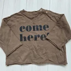 バースデイ 80 90tete a teteブラウンのプリントトップス