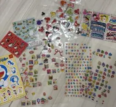 平成レトロ　ひらがなシール　キャラクターシール　　　 キティ　ドラえもん