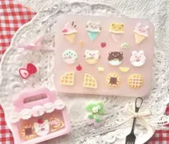 シリコンモールド　アイス　ドーナツ　ワッフル　デコレーション　装飾　封入パーツ