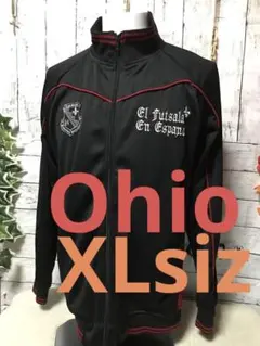 Ohioトラックジャケットジャージ黒ブラック刺繍バックプリント