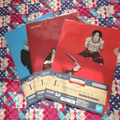 ワンピース　一番くじ　エース　ルフィ　クリアファイル＆ステッカー　3点セット