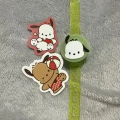 ポチャッコ　光るブレスレットとスシローのシール2枚
