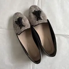 タッセル付フラットシューズ パイソン 23.5〜24cm｜LELIEN PLUSのサムネイル