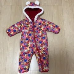 パンダ柄 ベビー用　ジャンプスーツ ピンク　80センチ