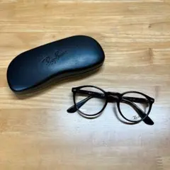 Ray-Ban ブラックラウンドフレームメガネ