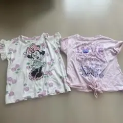 Disney ミニーマウス Tシャツ 2枚セット　姉妹コーデ　コストコのサムネイル