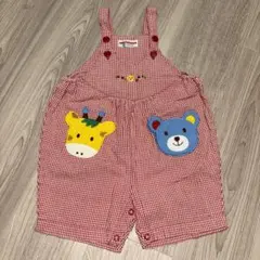 昭和レトロ　ミキハウス　サロペット　オーバーオール　ロンパース　90センチ