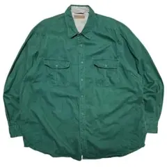 90s FADED GRORY コットンシャツ グリーン 2XL ワークシャツ
